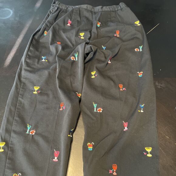 Preowned Women’s Drapers And Damon’s Petites Size 8P Stretch Embroidered Pants - Picture 5 of 7